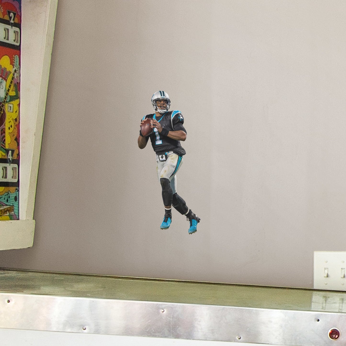 Carolina Panthers: Cam Newton Black        - Officially Licensed NFL Removable     Adhesive Decal