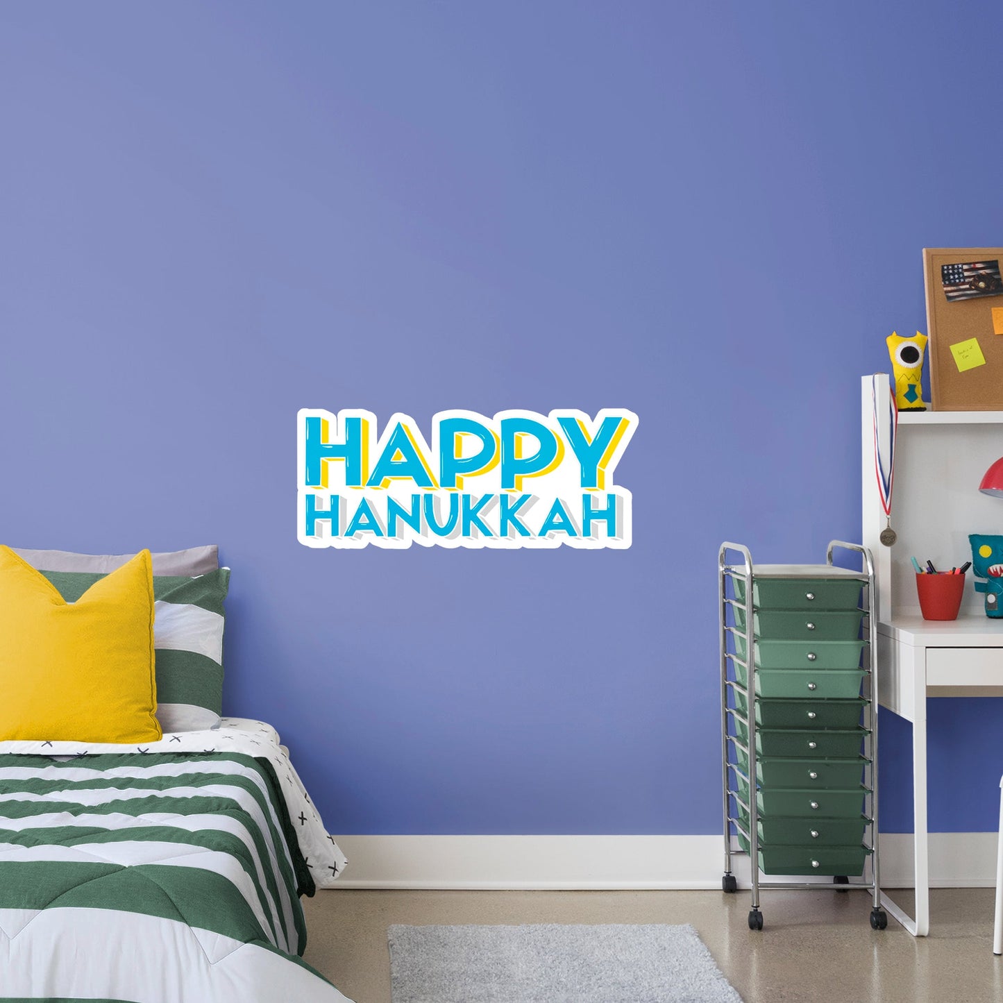 Happy Hanukkah        - Officially Licensed Big Moods Removable     Adhesive Decal