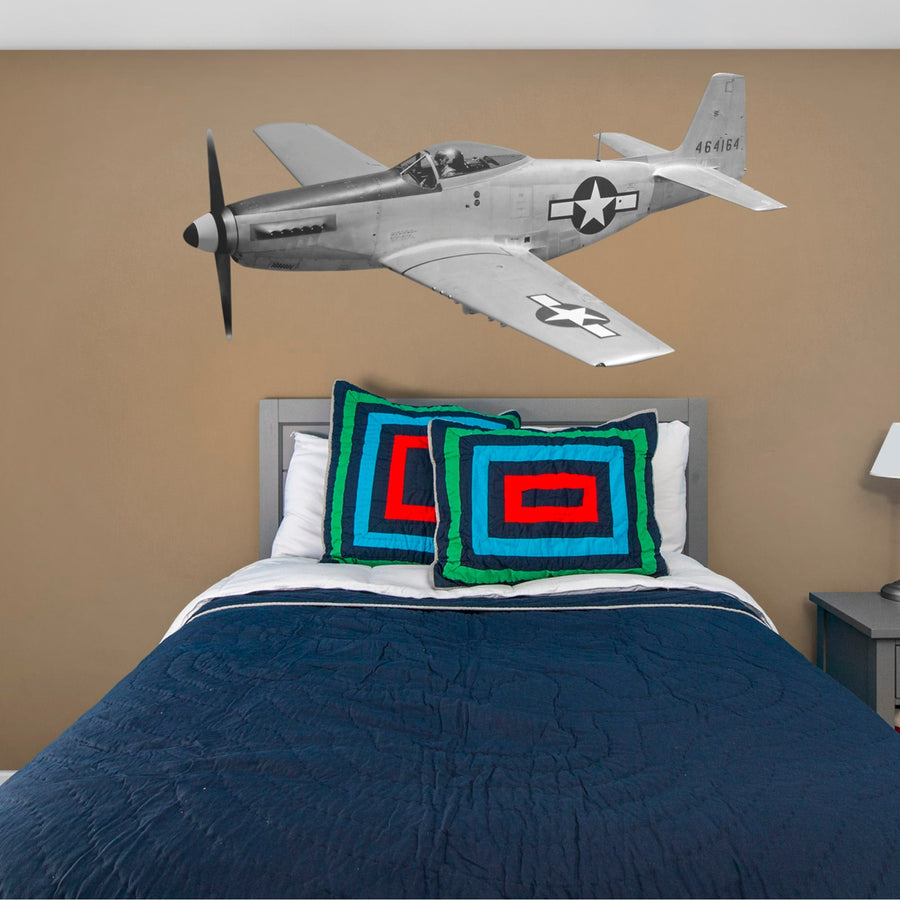 U.S. Air Force: P-51 Mustang Icon        - Officially Licensed Air Force Removable     Adhesive Decal