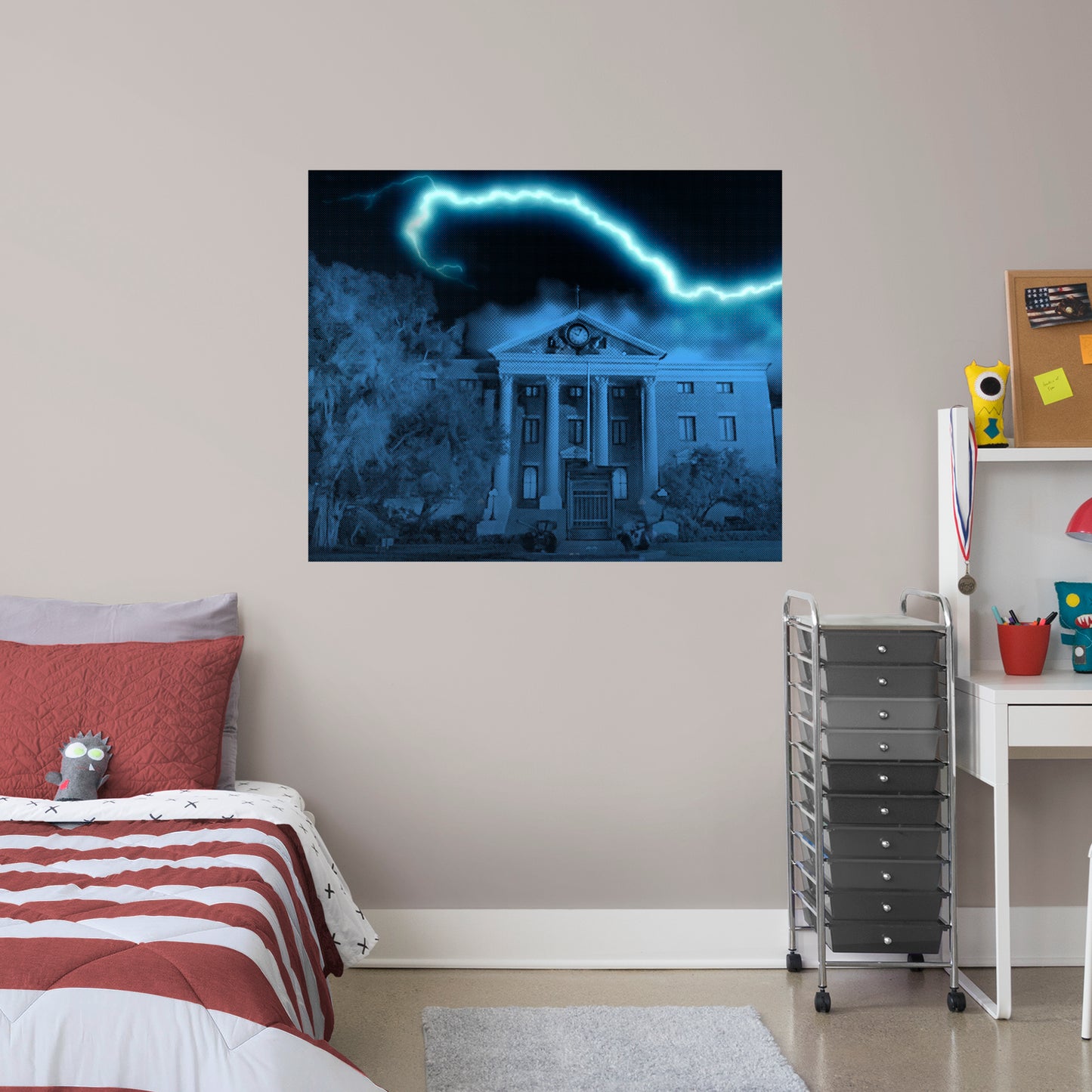 Back to the Future:  Clock Tower Poster        - Officially Licensed NBC Universal Removable Wall   Adhesive Decal