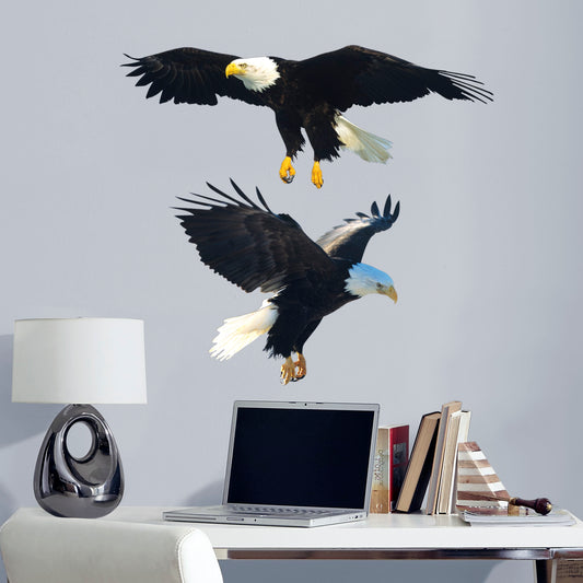 Animals: Bald Eagles         -   Removable     Adhesive Decal