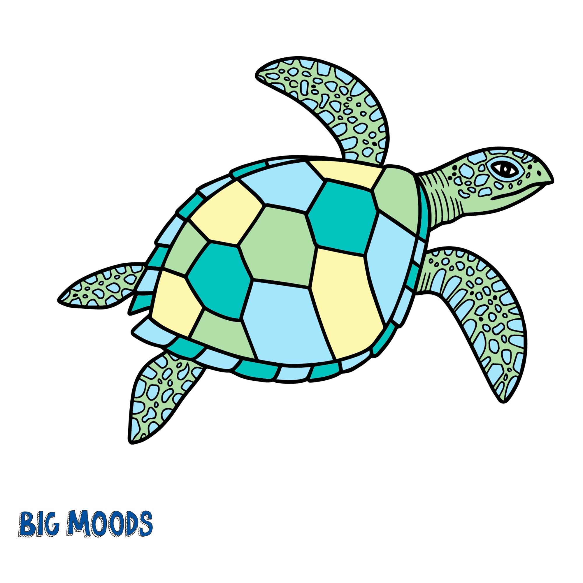 Mindful sea turtle pattern exercise • The Creative Cooldown