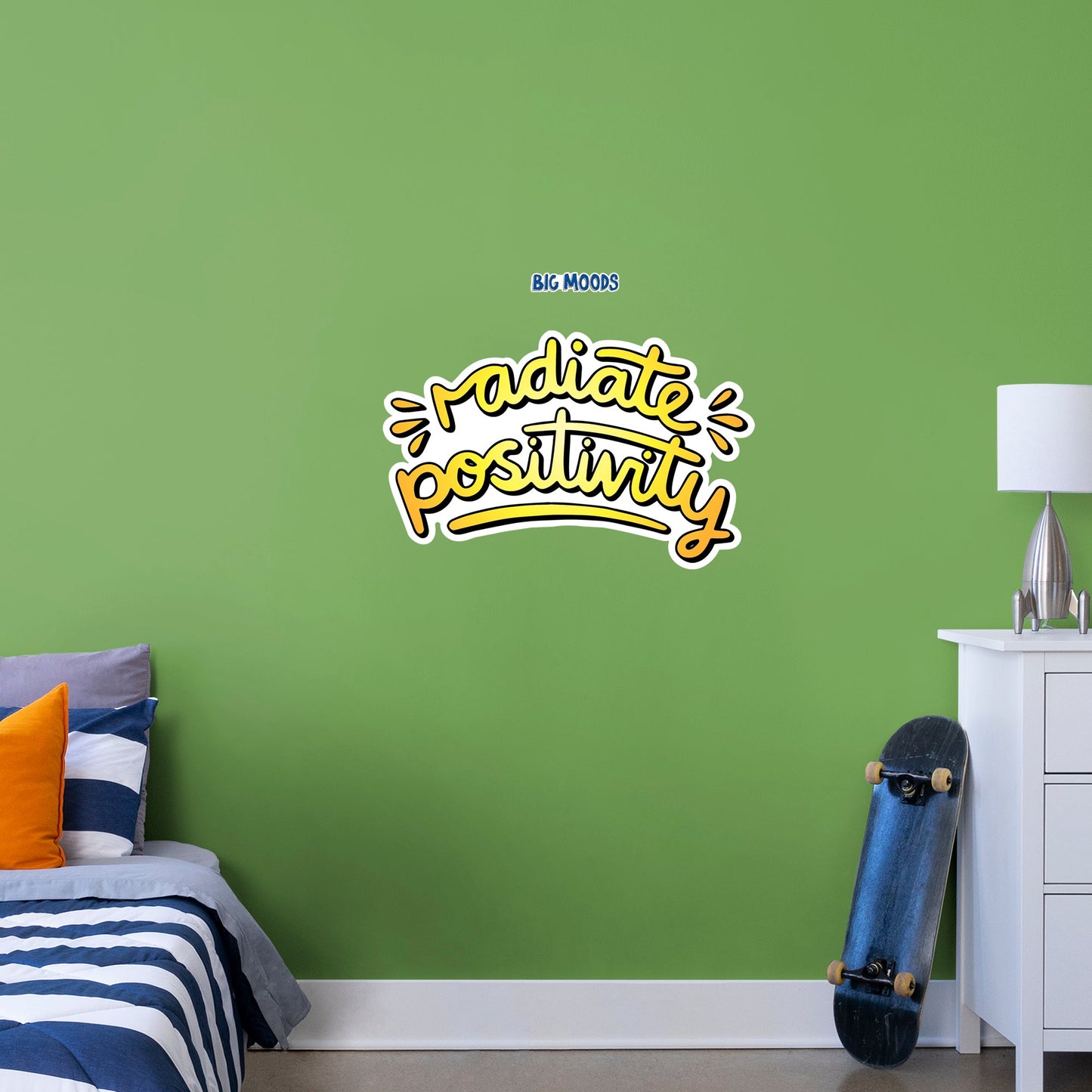 Radiate Positivity (Yellow)        - Officially Licensed Big Moods Removable     Adhesive Decal