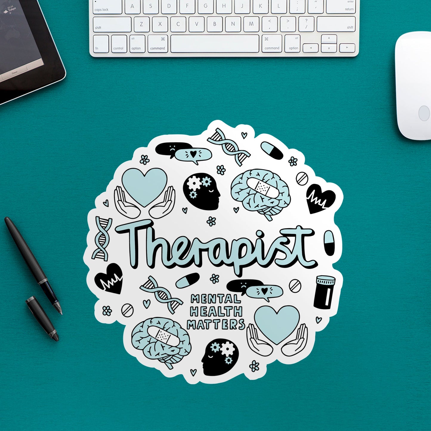 Therapist        - Officially Licensed Big Moods Removable     Adhesive Decal