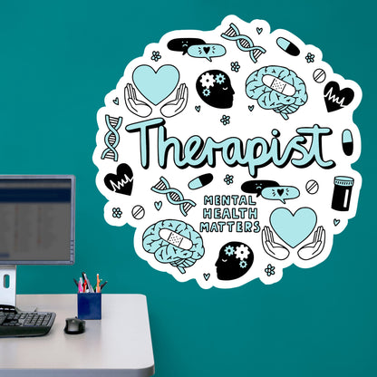 Therapist        - Officially Licensed Big Moods Removable     Adhesive Decal