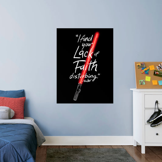 Darth Vader Quote Mural        - Officially Licensed Star Wars Removable Wall   Adhesive Decal