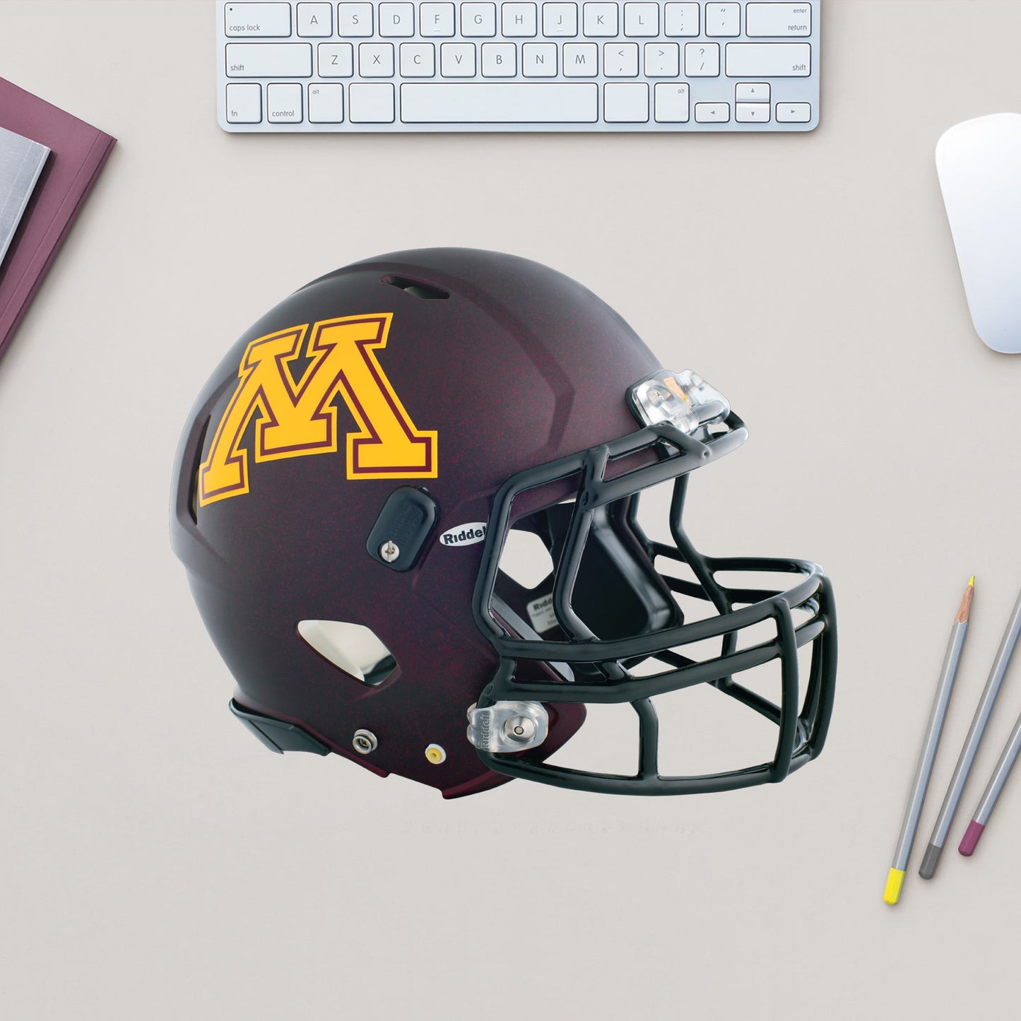 U of Minnesota: Minnesota Golden Gophers Helmet     Helmet  - Officially Licensed NCAA Removable     Adhesive Decal