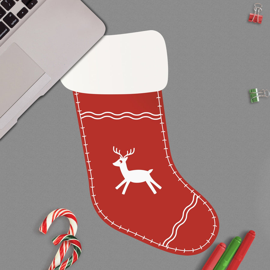 Christmas:  Stocking        -   Removable     Adhesive Decal