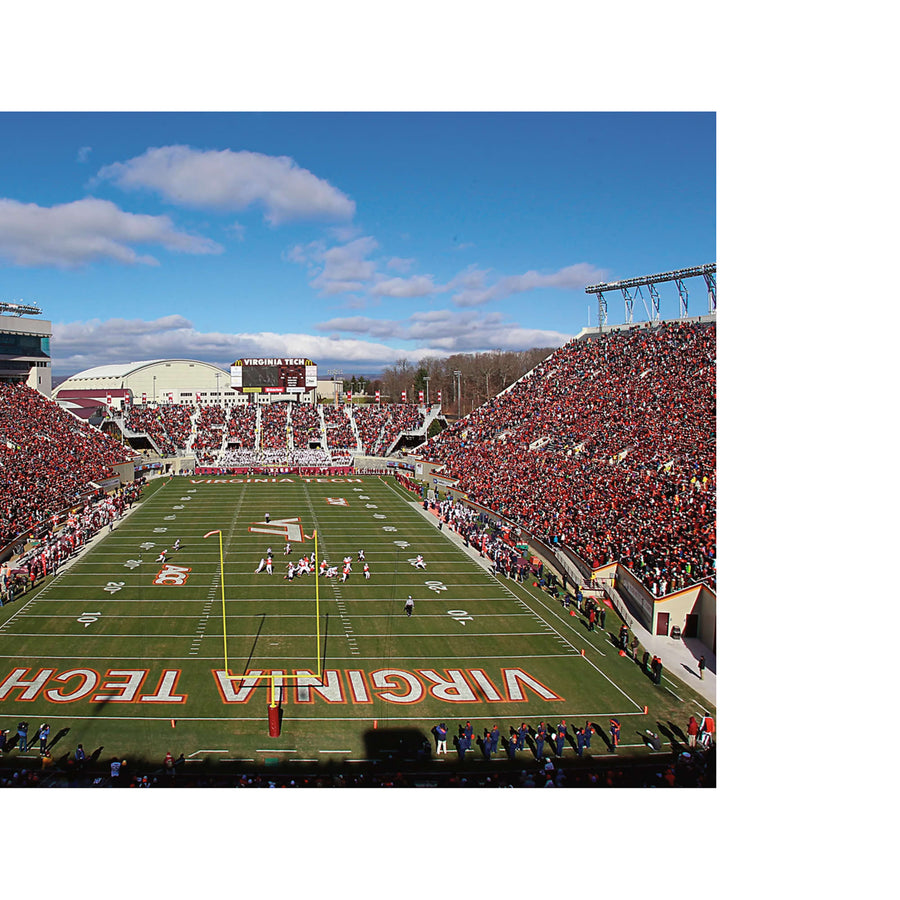 Lane Stadium Endzone View - Peel & Stick Poster - Official NCAA - Virginia Tech Hokies - Reusable Vinyl Wall Decal