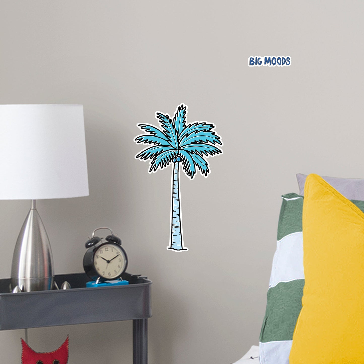 Palm Tree (Blue)        - Officially Licensed Big Moods Removable     Adhesive Decal