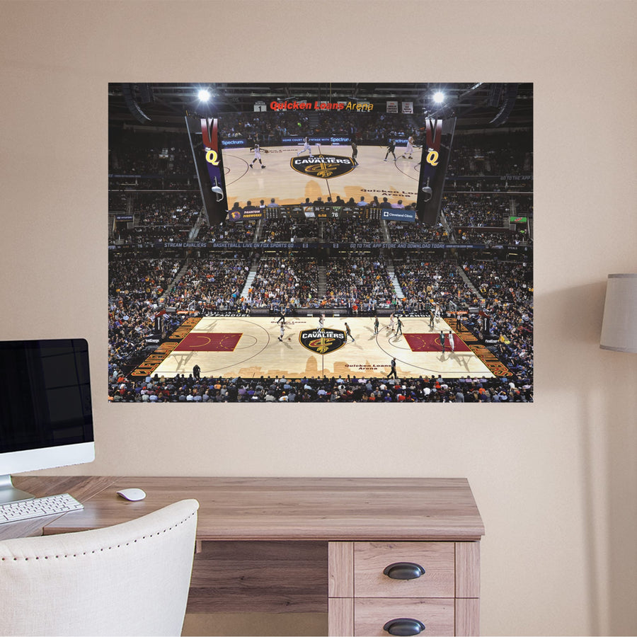 Arena Mural - Peel & Stick Poster - Official NBA - Cleveland Cavaliers - Reusable Vinyl Wall Decal