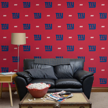 New York Giants:  Red Stripe        - Officially Licensed NFL  Peel & Stick Wallpaper