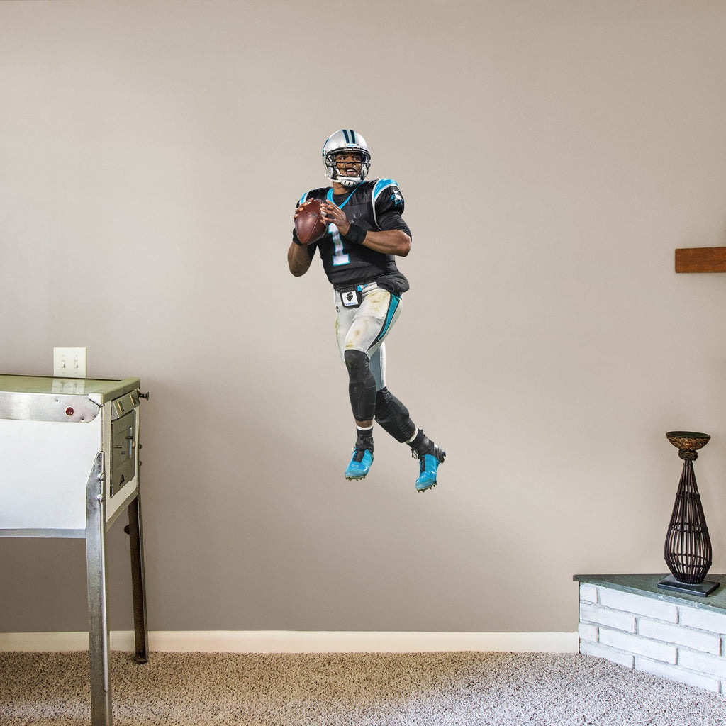 Cc Fathead Cam Newton - RealBig Black Collection - Official NFL - Carolina Panthe ...
