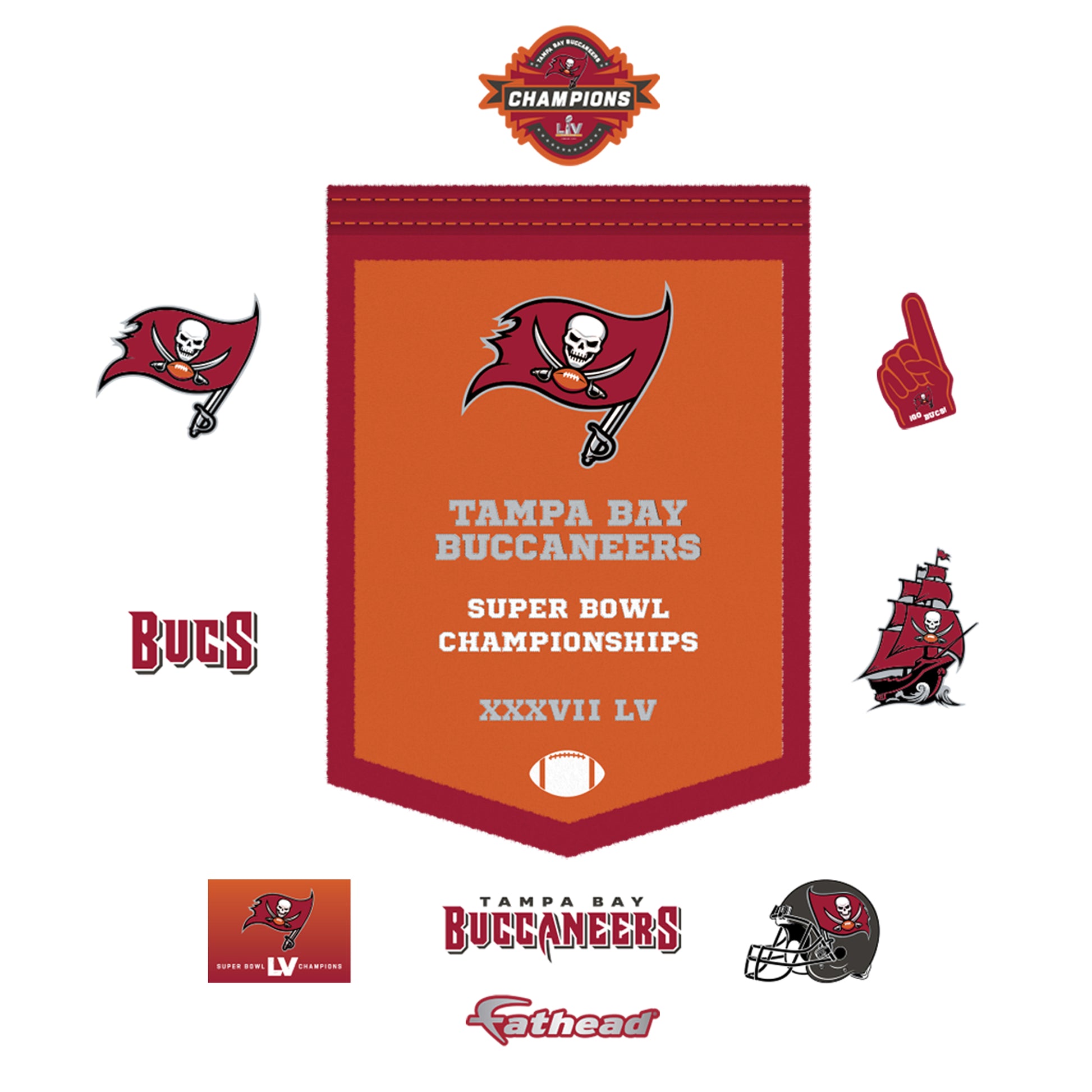 Tampa Bay Buccaneers: 2021 Super Bowl Championships Banne - Officially –  Fathead