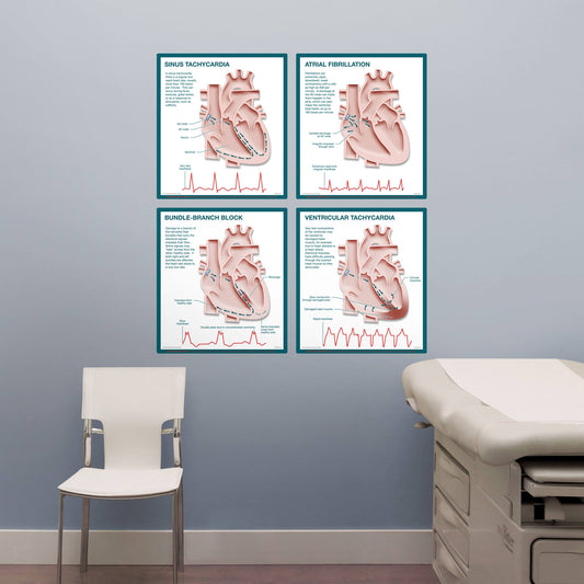 Body Part Chart:  Circulatory and Heart Rate Disorders        -   Removable     Adhesive Decal