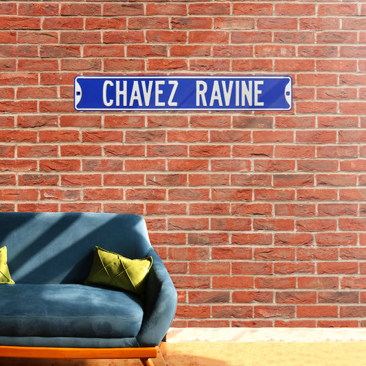Los Angeles Dodgers Steel Street Sign-CHAVEZ RAVINE