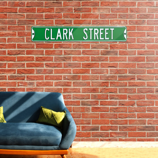 Chicago Cubs Steel Street Sign-CLARK STREET
