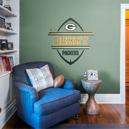 Green Bay Packers:  Personalized Name        - Officially Licensed NFL    Transfer Decal