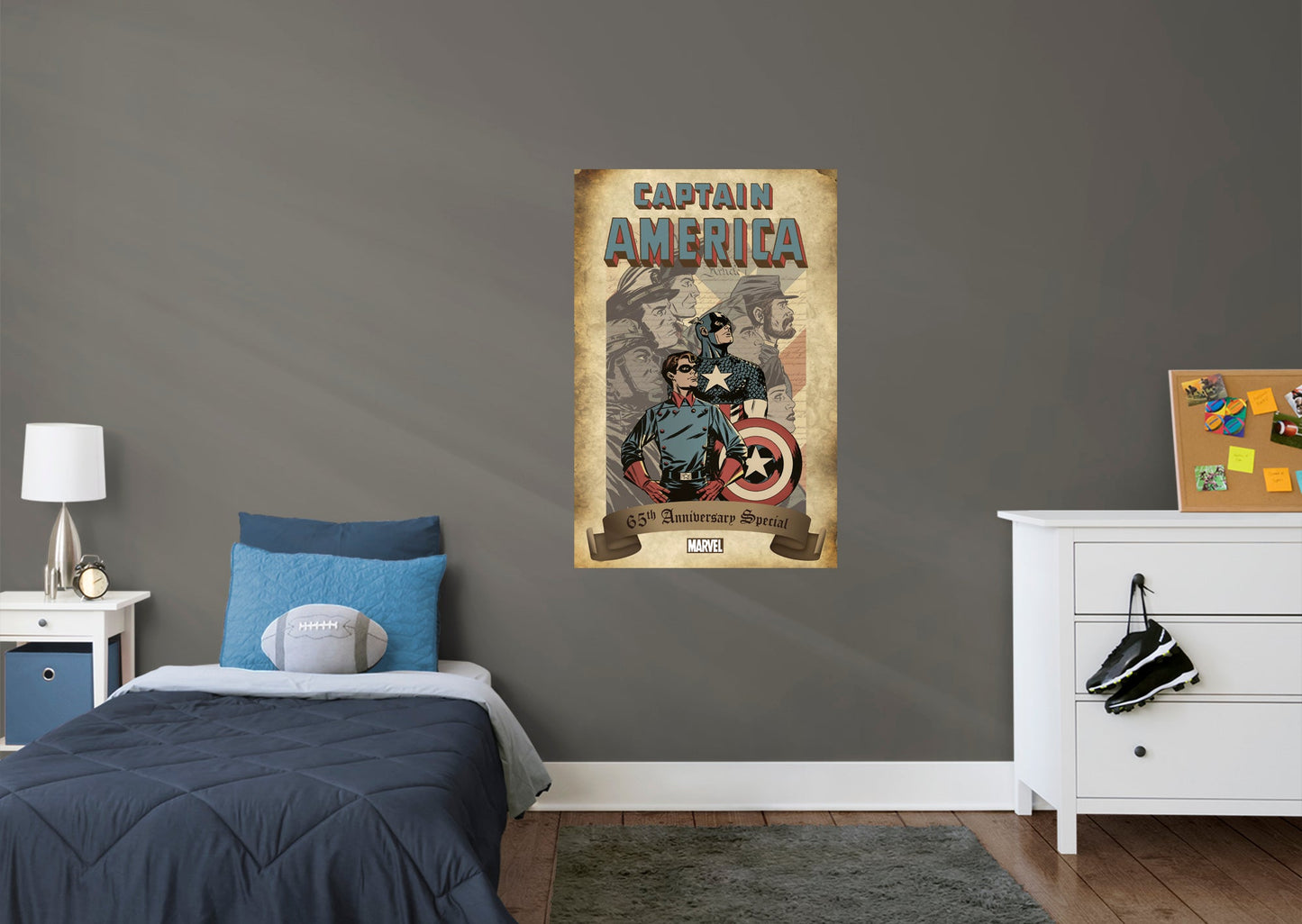 Captain America:  Special Mural        - Officially Licensed Marvel Removable     Adhesive Decal