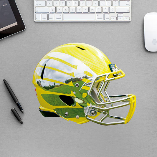U of Oregon: Oregon Ducks Liquid Lightning Yellow Helmet     Helmet  - Officially Licensed NCAA Removable     Adhesive Decal