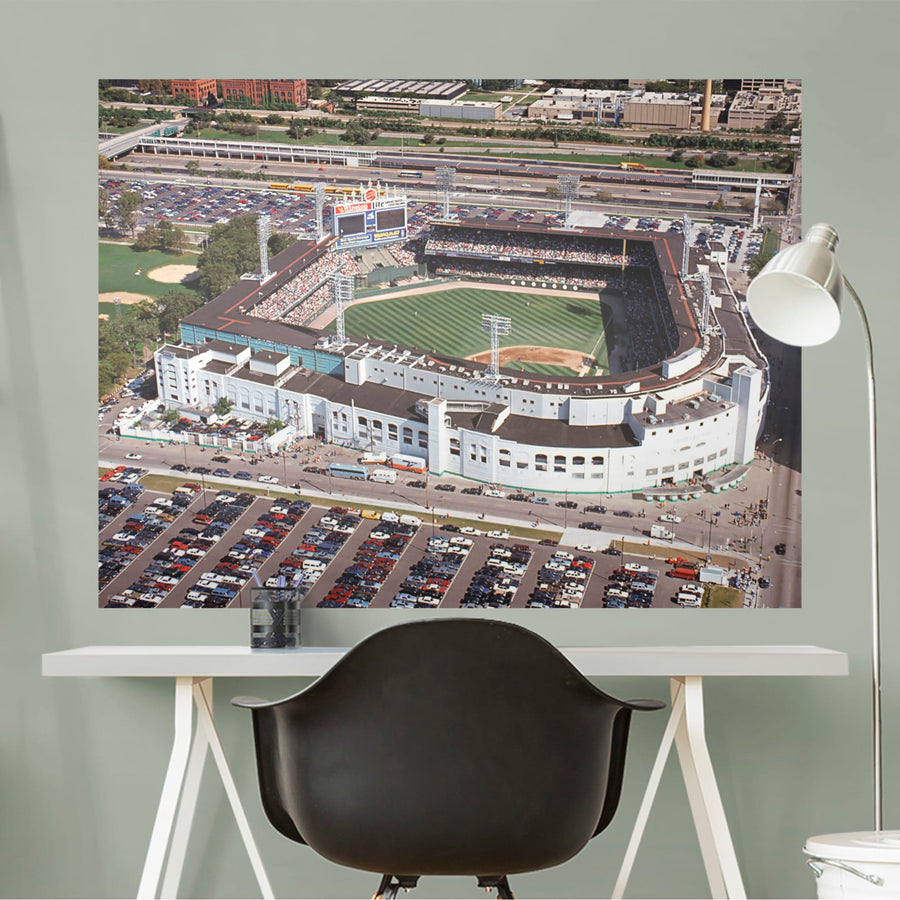 Comiskey Park Stadium Aerial - Peel & Stick Poster - Official MLB - Chicago White Sox - Reusable Vinyl Wall Decal