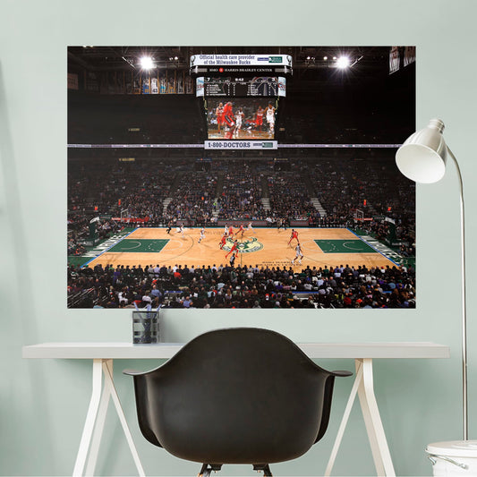 Milwaukee Bucks:  Arena Mural        - Officially Licensed NBA Removable Wall   Adhesive Decal