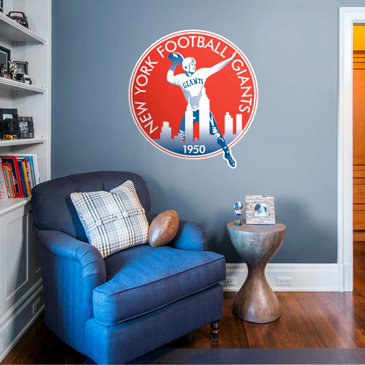 New York Giants:  Classic Logo        - Officially Licensed NFL Removable Wall   Adhesive Decal