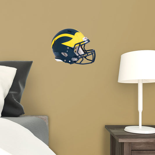 U of Michigan: Michigan Wolverines Helmet        - Officially Licensed NCAA Removable     Adhesive Decal
