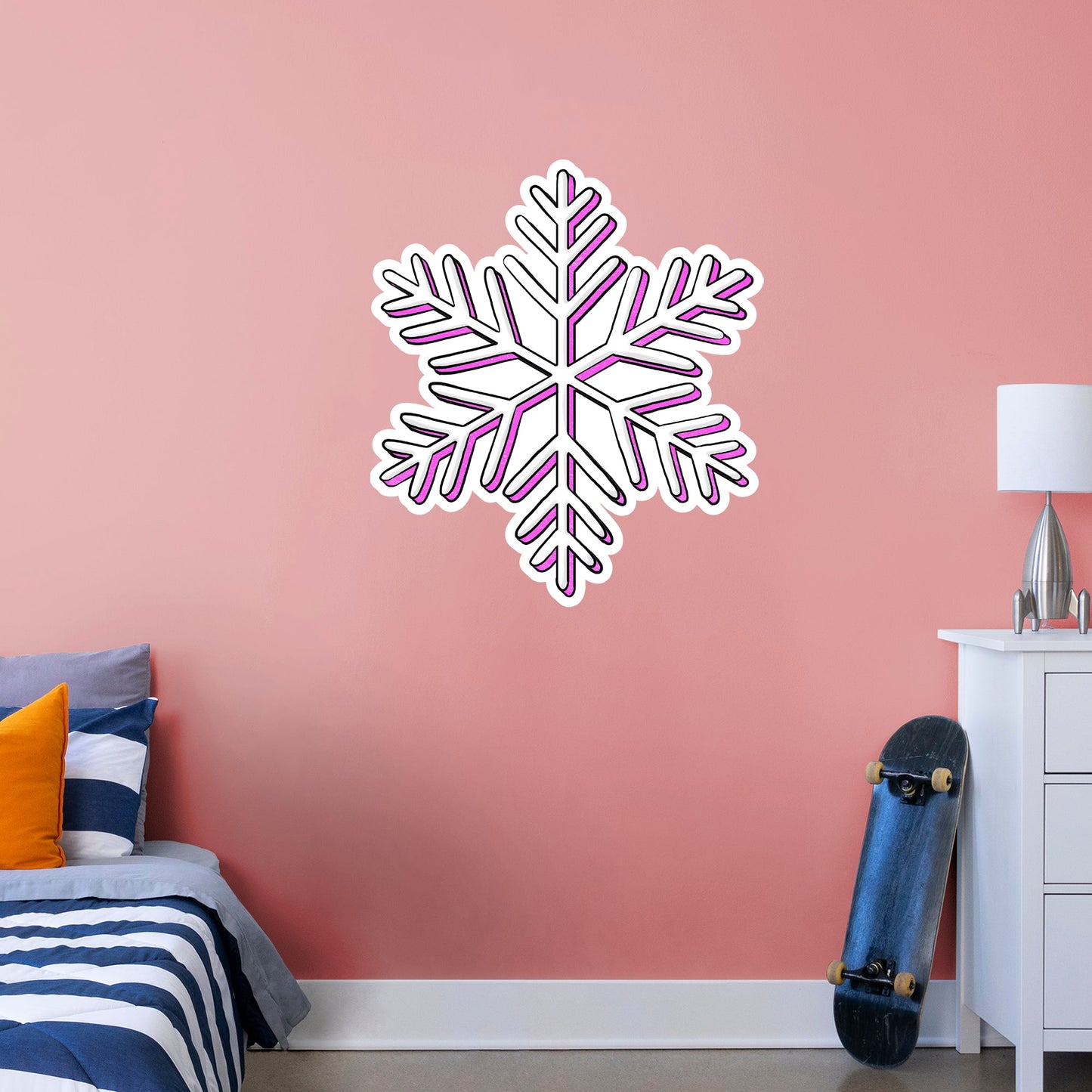 Purple Snowflakes        - Officially Licensed Big Moods Removable     Adhesive Decal