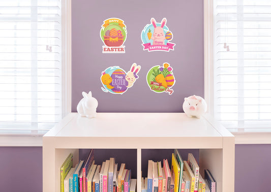 Easter:  Happy Easter Labels        -   Removable     Adhesive Decal