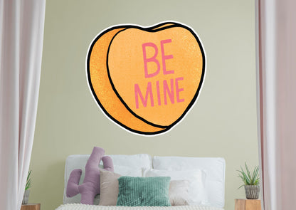 Be Mine Heart        - Officially Licensed Big Moods Removable     Adhesive Decal