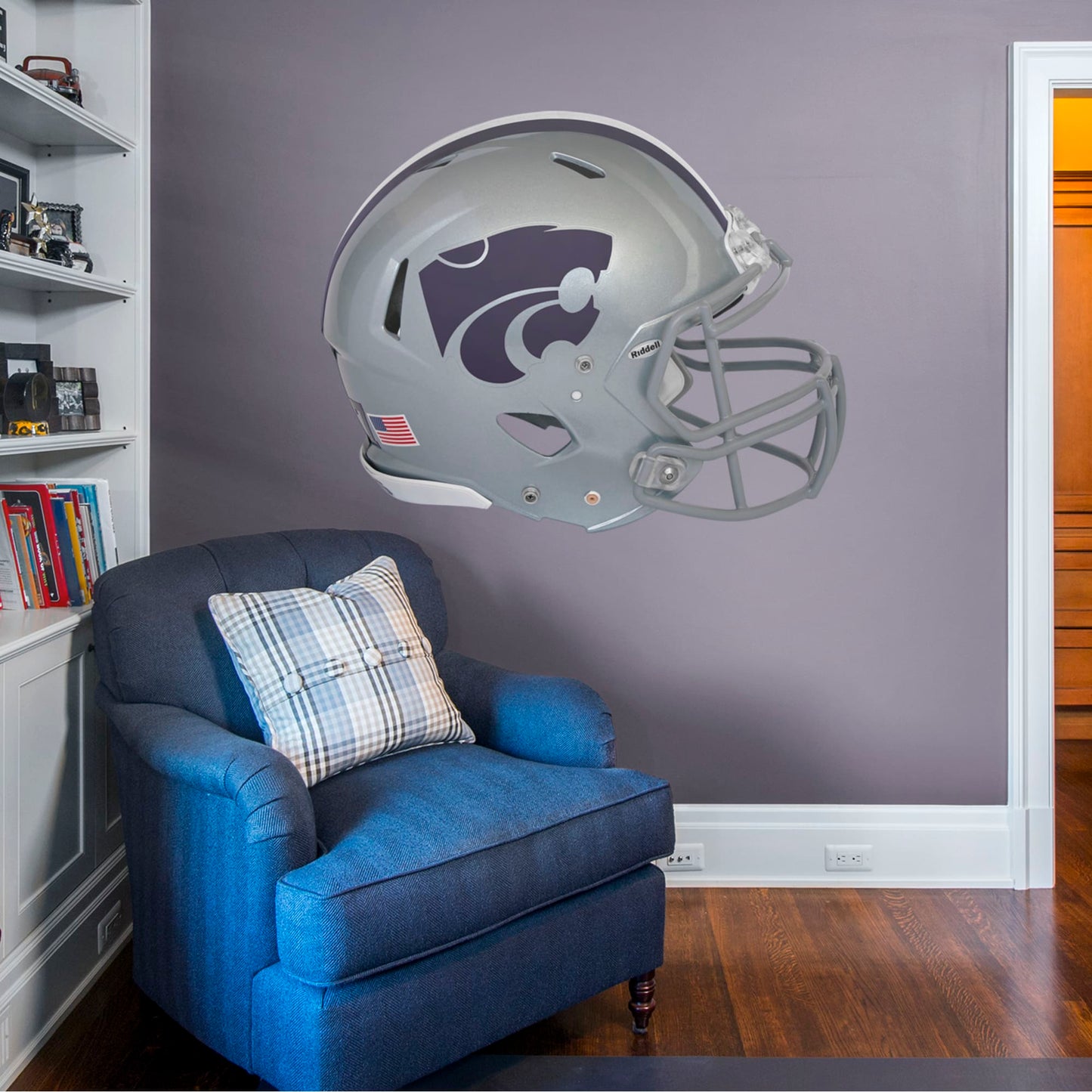 Kansas State U: Kansas State Wildcats Helmet        - Officially Licensed NCAA Removable     Adhesive Decal