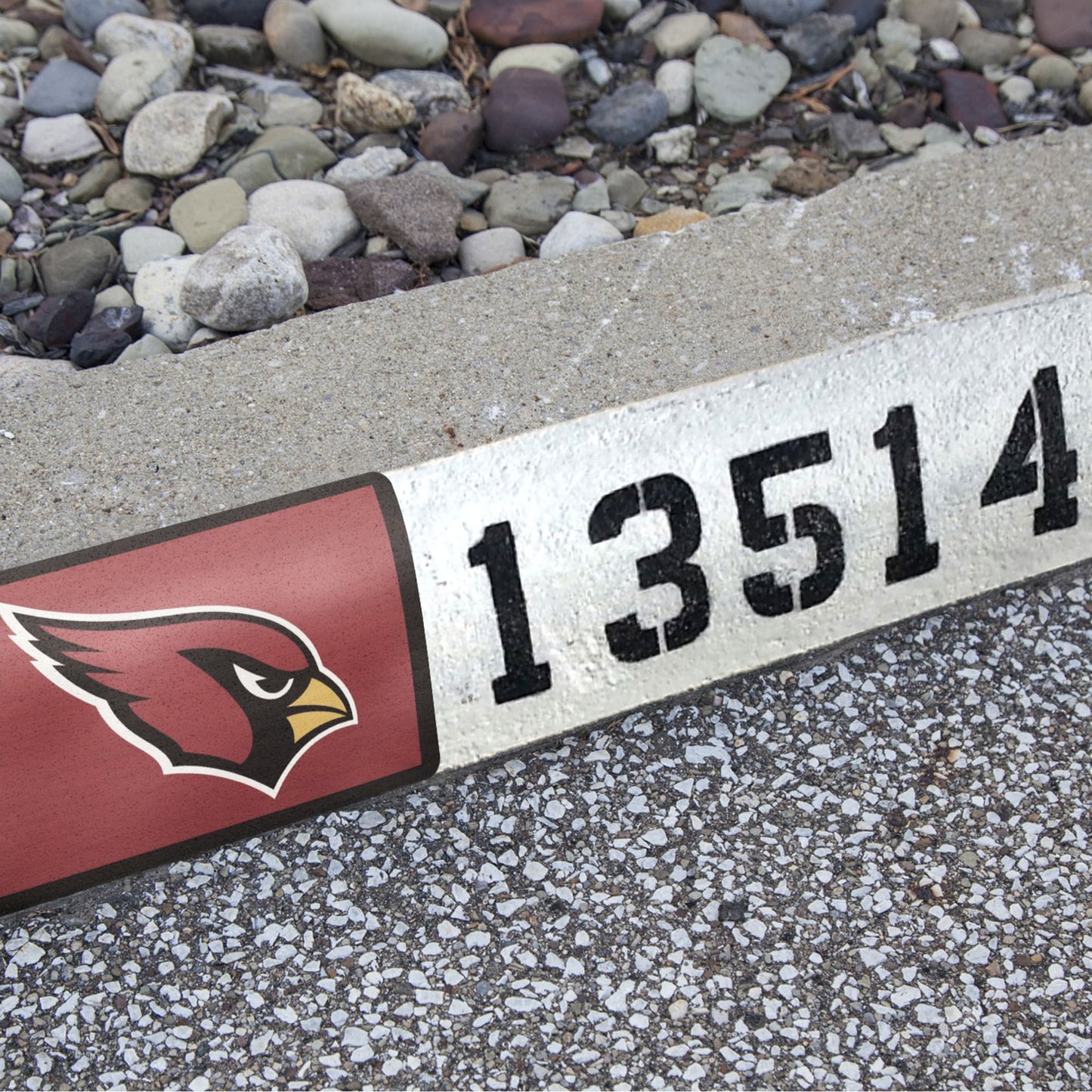 Arizona Cardinals:  Alumigraphic Address Block Logo        - Officially Licensed NFL    Outdoor Graphic