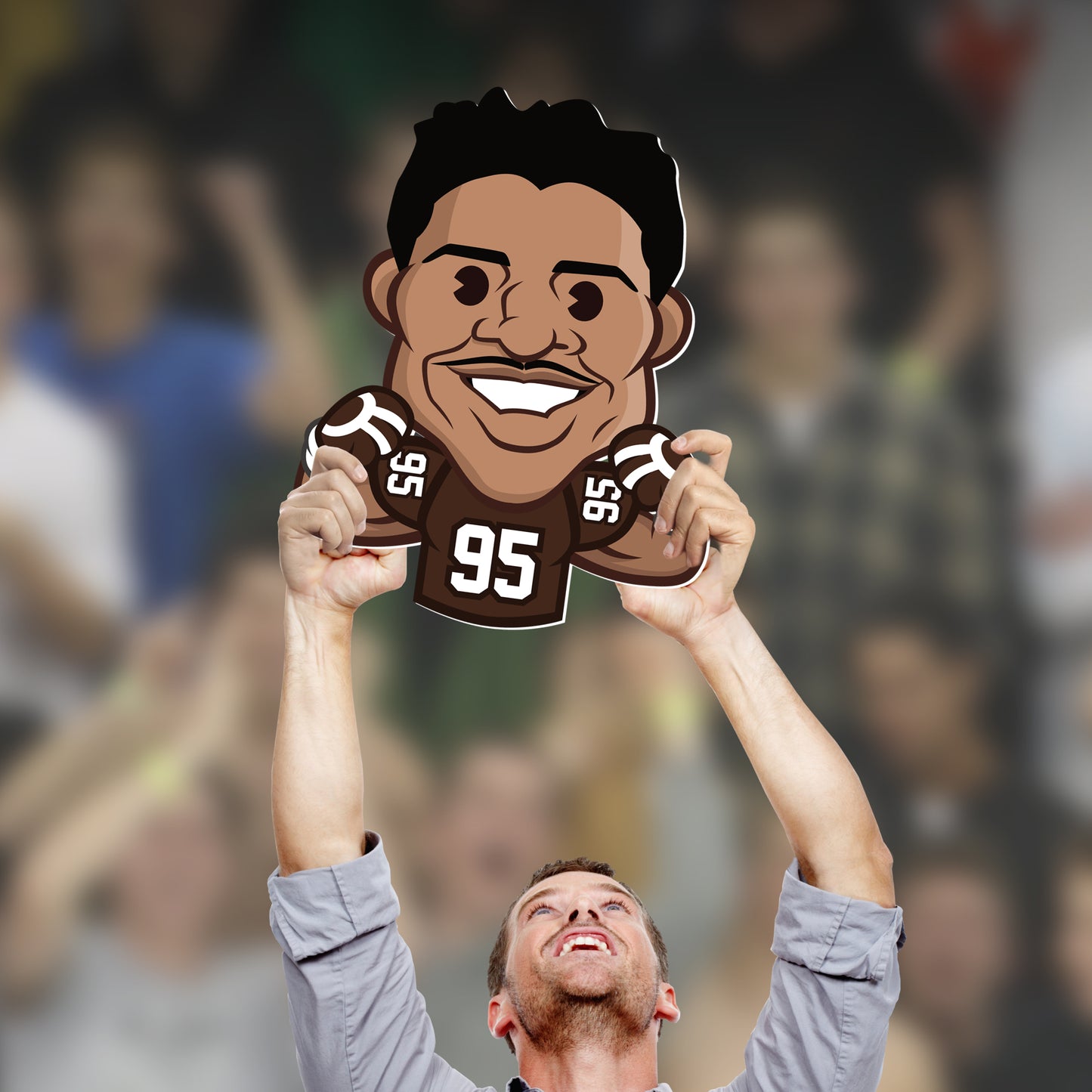 Cleveland Browns: Myles Garrett  Emoji   Foam Core Cutout  - Officially Licensed NFL    Big Head