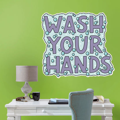 Wash Your Hands        - Officially Licensed Big Moods Removable     Adhesive Decal