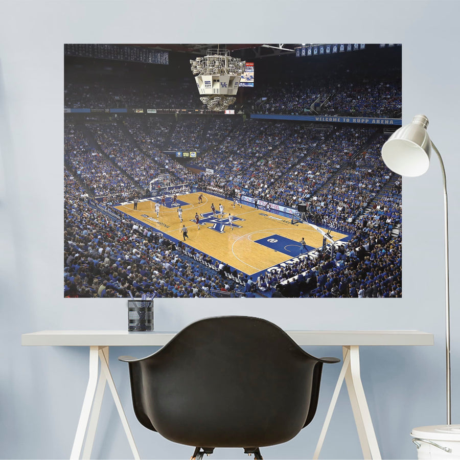 Rupp Arena Corner View - Peel & Stick Poster - Official NCAA - Kentucky Wildcats - Reusable Vinyl Wall Decal