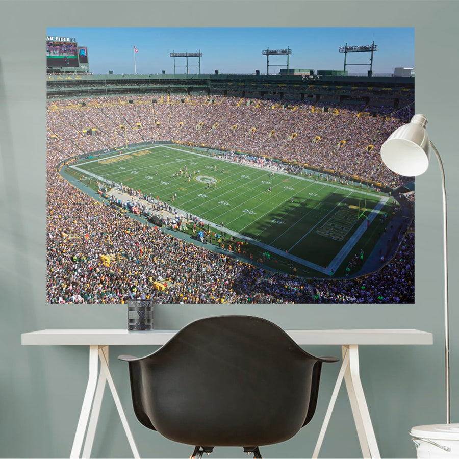 Lambeau Field Corner View - Peel & Stick Poster - Official NFL - Green Bay Packers - Reusable Vinyl Wall Decal
