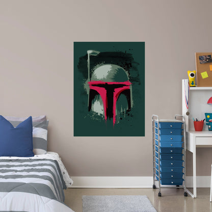 Boba Fett Spatter Mural        - Officially Licensed Star Wars Removable Wall   Adhesive Decal