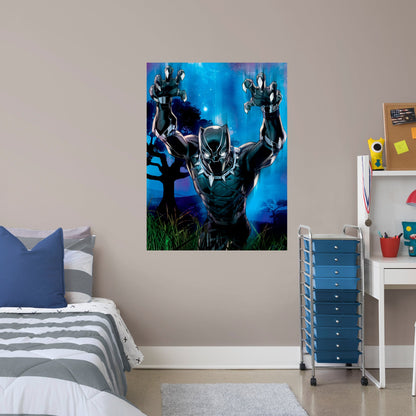Avengers: Black Panther Realbig Mural        - Officially Licensed Marvel Removable Wall   Adhesive Decal