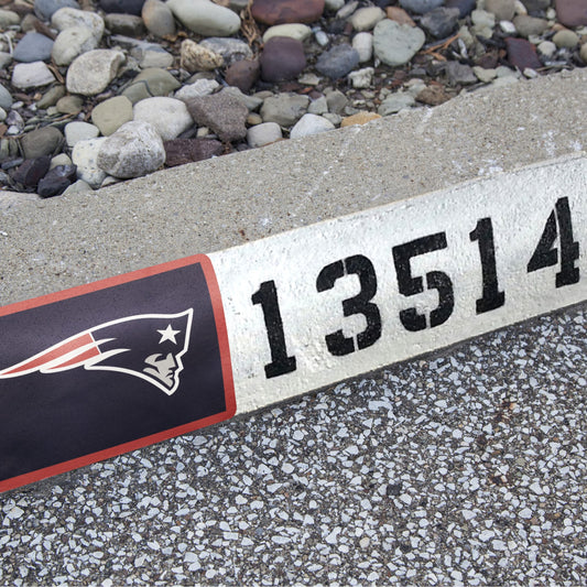 New England Patriots:  Alumigraphic Address Block Logo        - Officially Licensed NFL    Outdoor Graphic