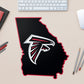 Atlanta Falcons:  State of Georgia        - Officially Licensed NFL Removable Wall   Adhesive Decal