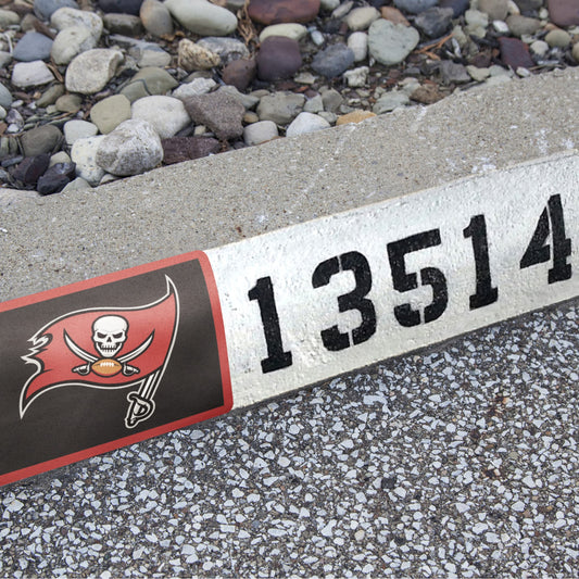 Tampa Bay Buccaneers:  Alumigraphic Address Block Logo        - Officially Licensed NFL    Outdoor Graphic