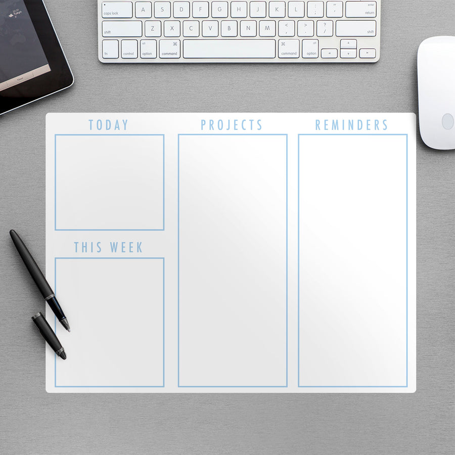 Agenda Organizer Minimalistic     Dry Erase  -   Removable     Adhesive Decal
