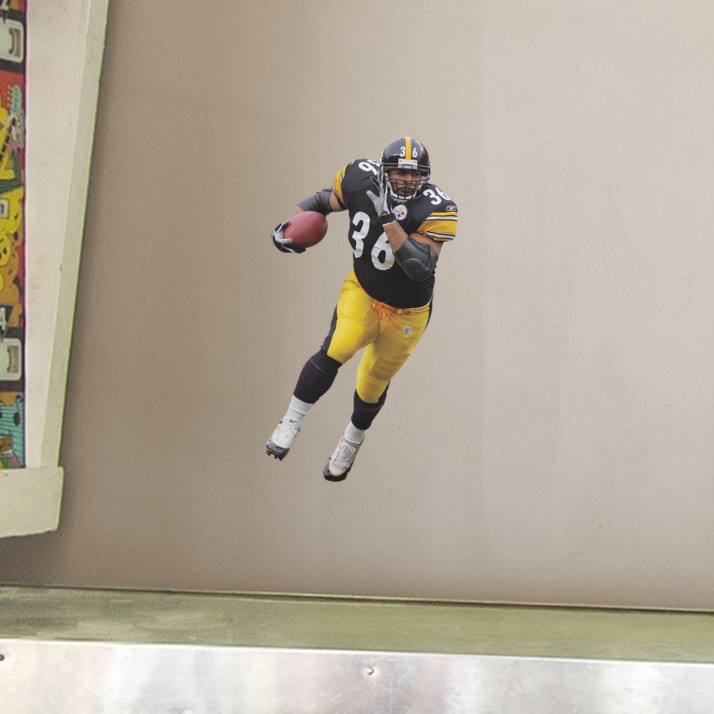 Pittsburgh Steelers: Jerome Bettis Legend       - Officially Licensed NFL Removable Wall   Adhesive Decal