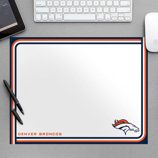 Denver Broncos:  Dry Erase Whiteboard        - Officially Licensed NFL Removable Wall   Adhesive Decal