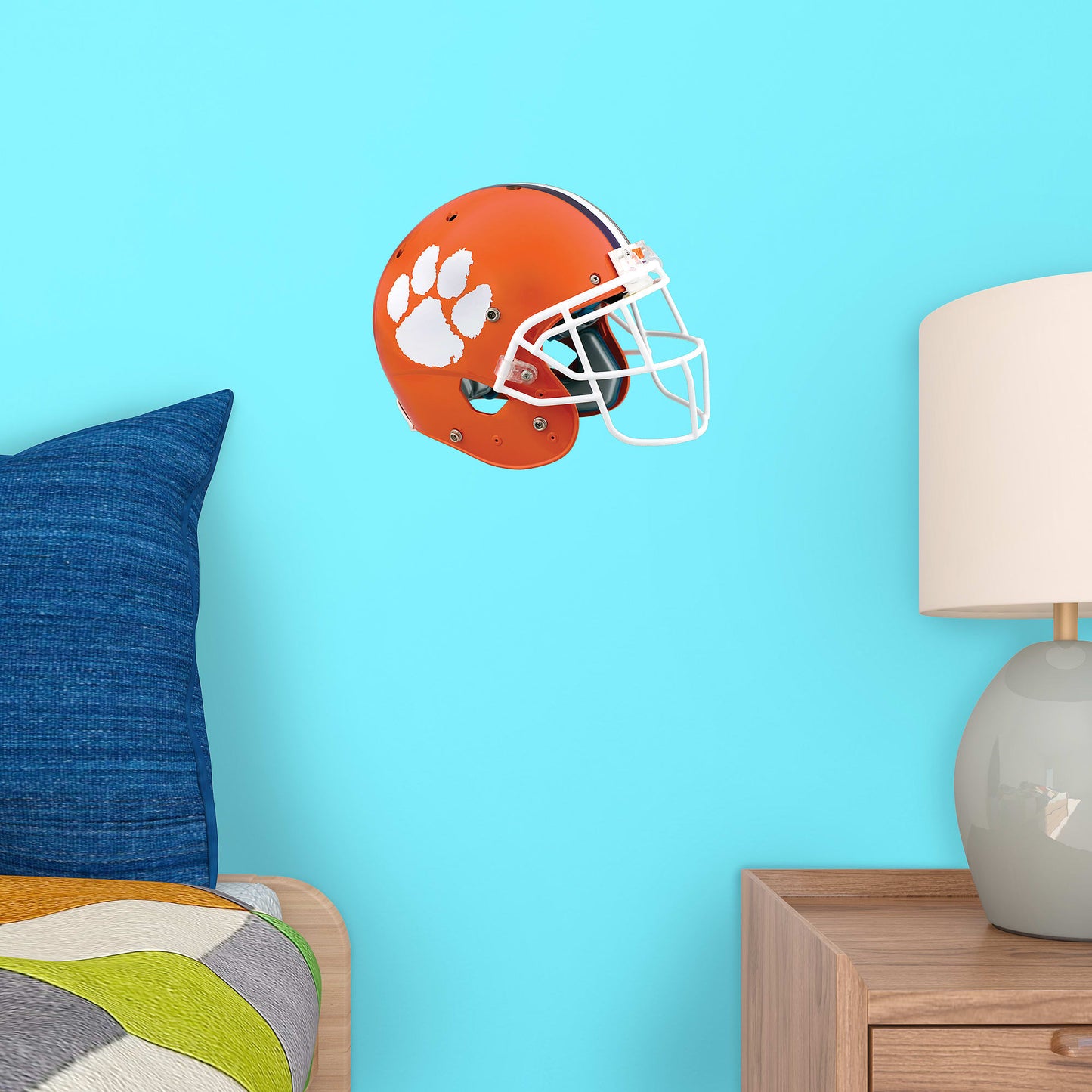 Clemson U: Clemson Tigers Helmet        - Officially Licensed NCAA Removable     Adhesive Decal