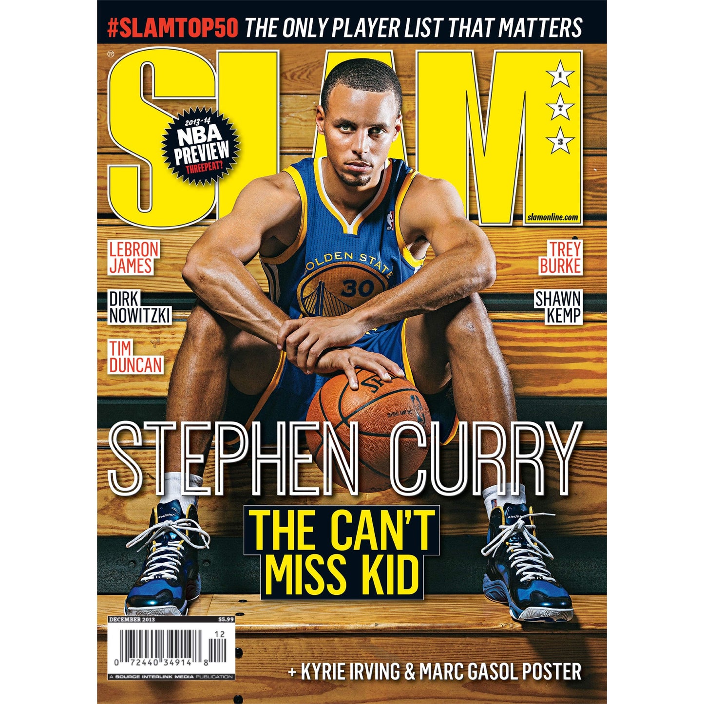 Golden State Warriors: Stephen Curry Slam Magazine Mural        - Officially Licensed SLAM Removable Wall   Adhesive Decal