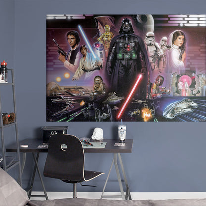 Star Wars:  Classic Mural        - Officially Licensed Star Wars Removable Wall   Adhesive Decal