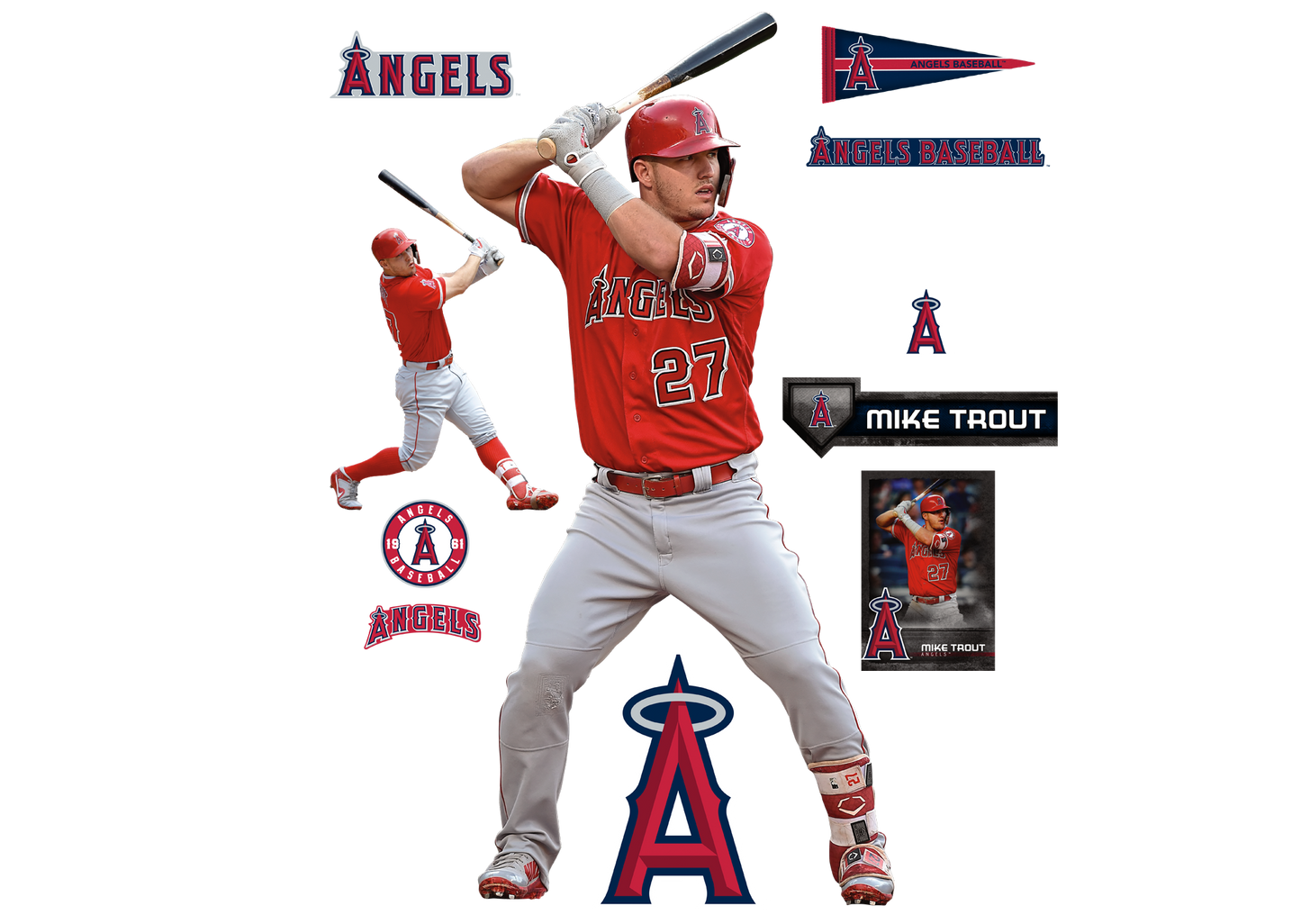 Mike Trout: At Bat - Officially Licensed MLB Removable Wall Decal