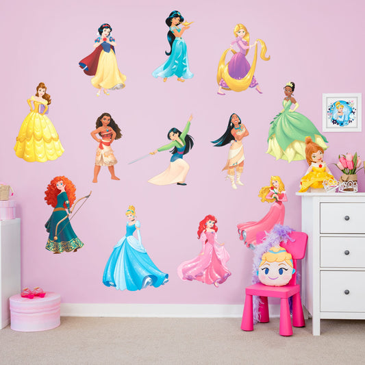 Disney Princesses:  Collection 1        - Officially Licensed Disney Removable     Adhesive Decal